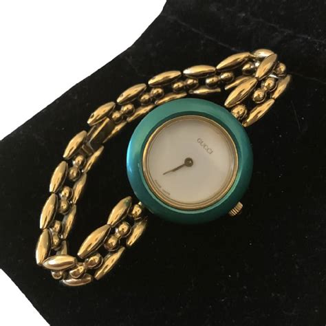 gucci vintage bezel watch|Gucci vintage watch interchangeable.